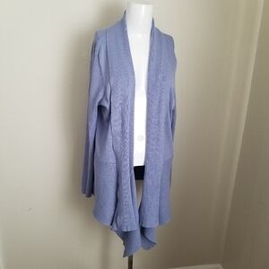 Women's Blue Open Front Cardigan